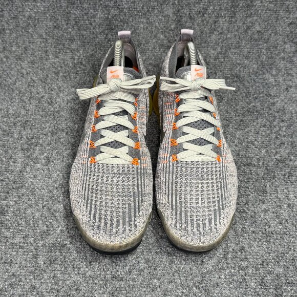 Nike Air VaporMax Flyknit‎ 3 Running Shoes Men\'s 8.5 Atmosphere Grey Orange Run main image 6